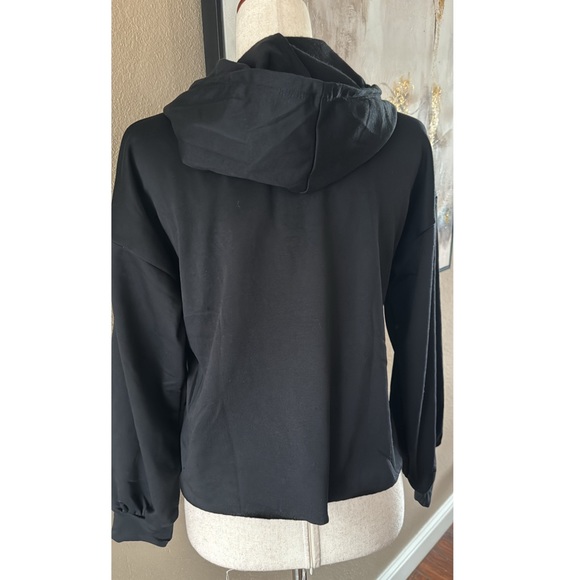 Leopard print lips hooded French terry hooded sweatshirt - Picture 7 of 10